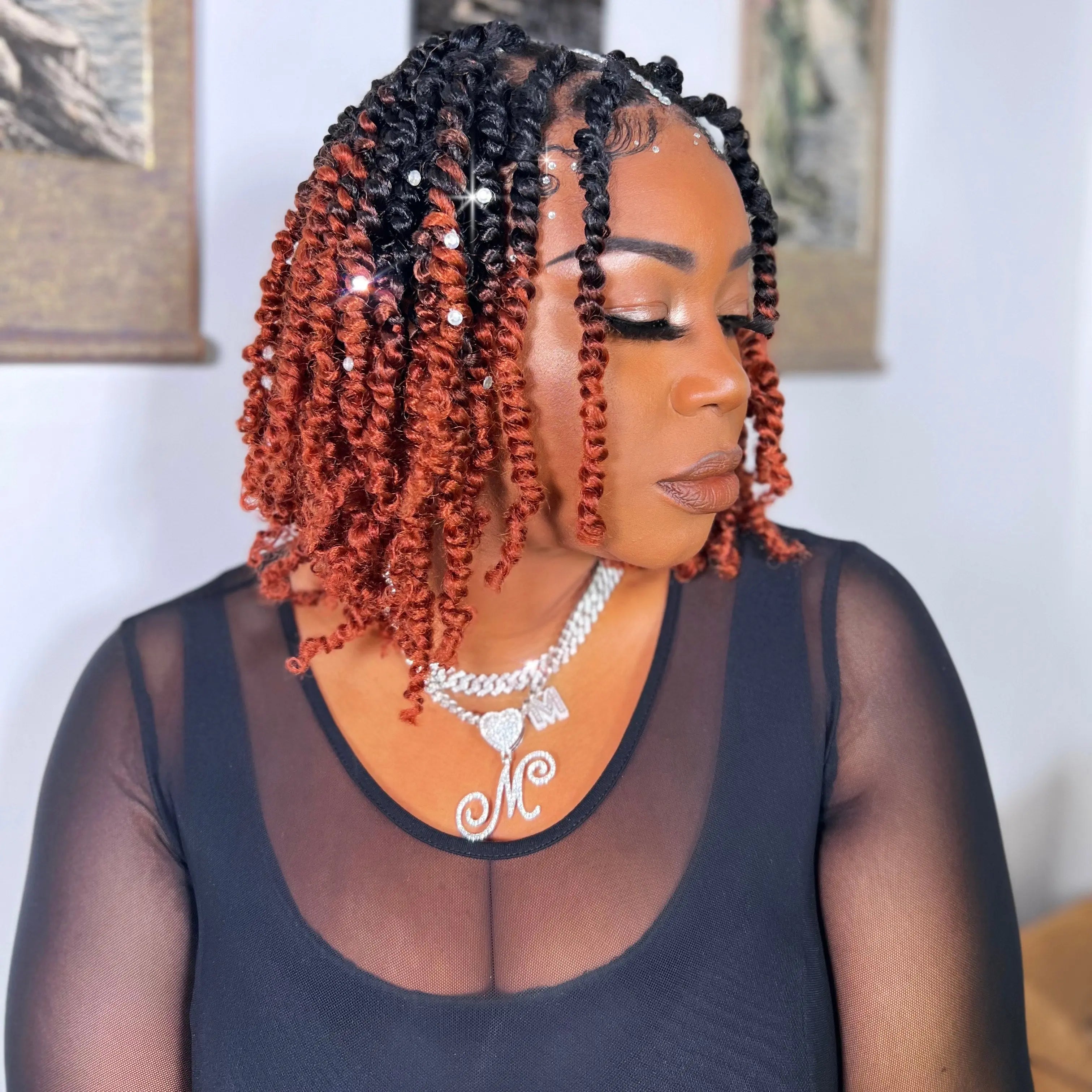 1 Pack NB | Toyotress® Tiana Passion Twist 6-16 Inch Pre-Twisted, Pre-Looped Pre-Twisted Synthetic Crochet Hair Toyotress